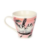 Kubek porcelanowy SIKORKI MYRTE różowy 