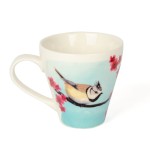 Kubek porcelanowy SIKORKA CZUBATKA MYRTE niebieski